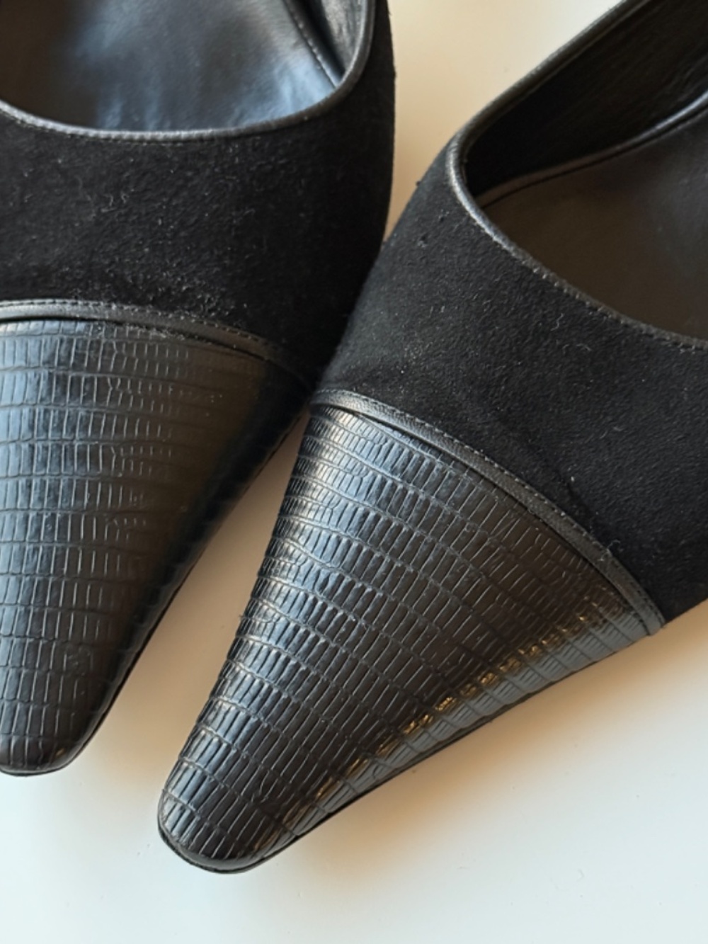 CHANEL vintage black suede mules, EU 39.5 / US 9, 3.5’’ heel - Picture 3 of 15